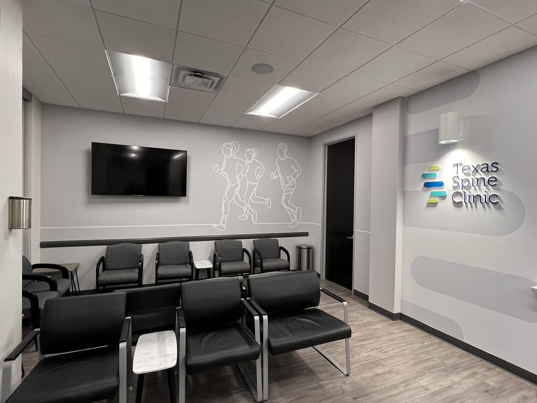 The Texas Spine Clinic waiting room.