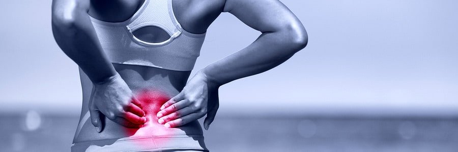 Lower back pain in a woman