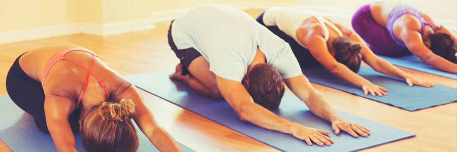 People doing yoga